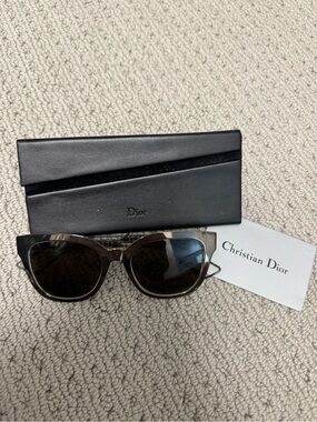 Dior Cat-Eye Sunglasses in Black/Brown Gradient